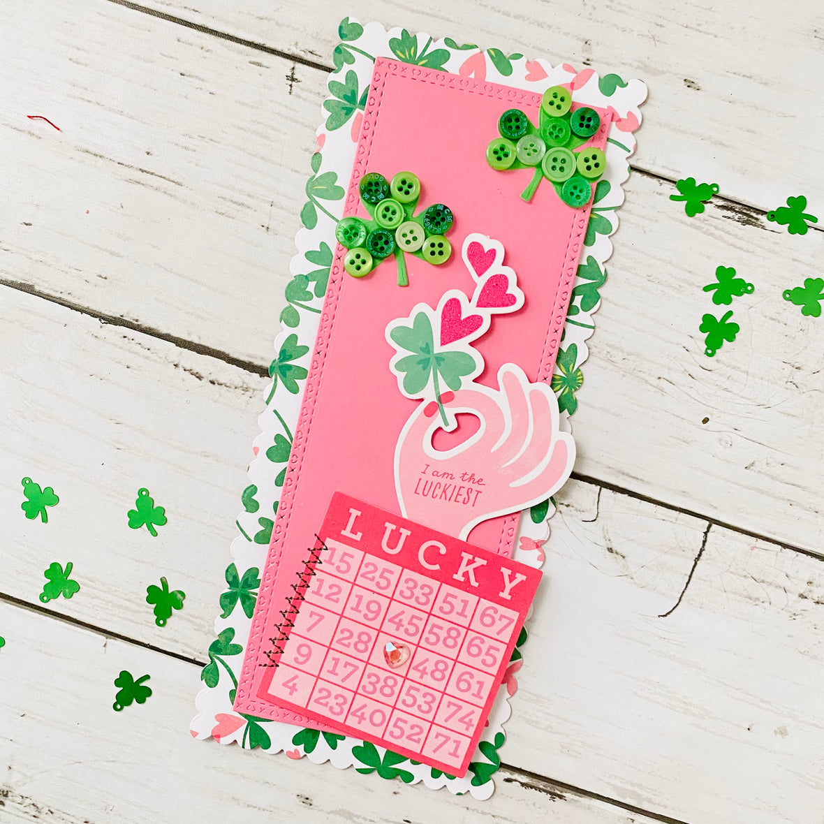 MINI Tutorial: I am The Luckiest- DIY Slimline Card