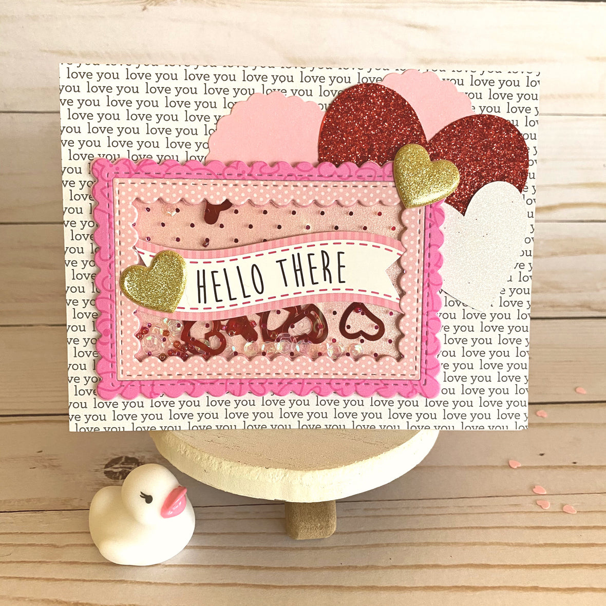 MINI Tutorial: Hello There! DIY Valentine's Day Shaker Card