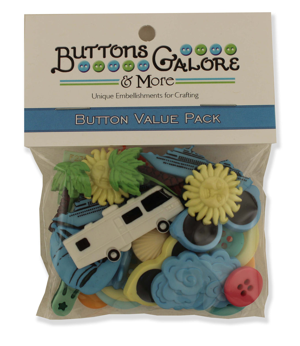 Buttons Galore 50-Value Pack Dogs Button