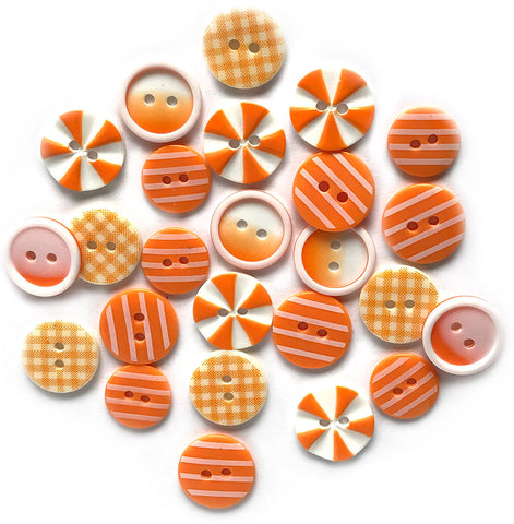 Orange Slices Printed Buttons