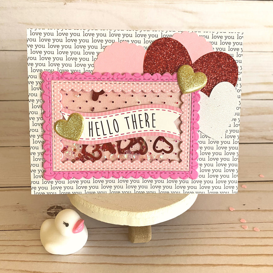 MINI Tutorial: Hello There! DIY Valentine's Day Shaker Card
