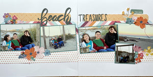 MINI Tutorial: DIY Scrapbook Layout- Beach Treasures