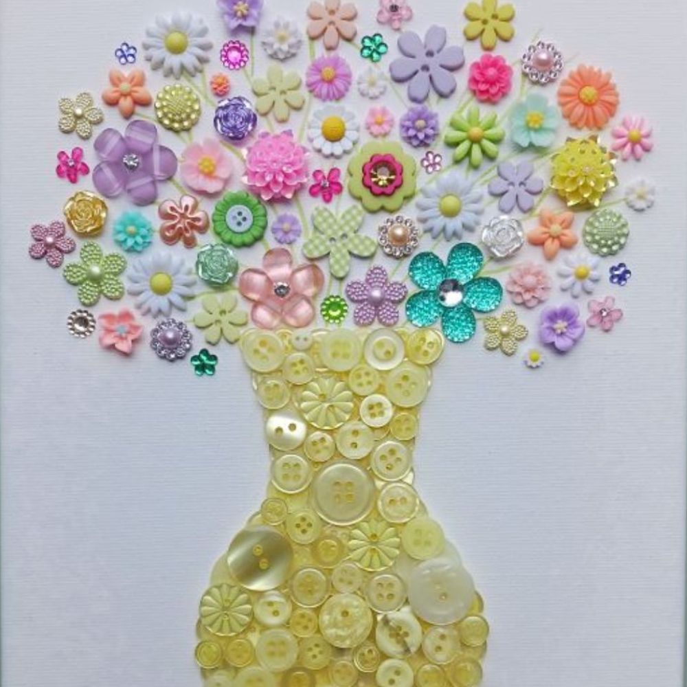 Flower Vase DIY Canvas Craft Kit