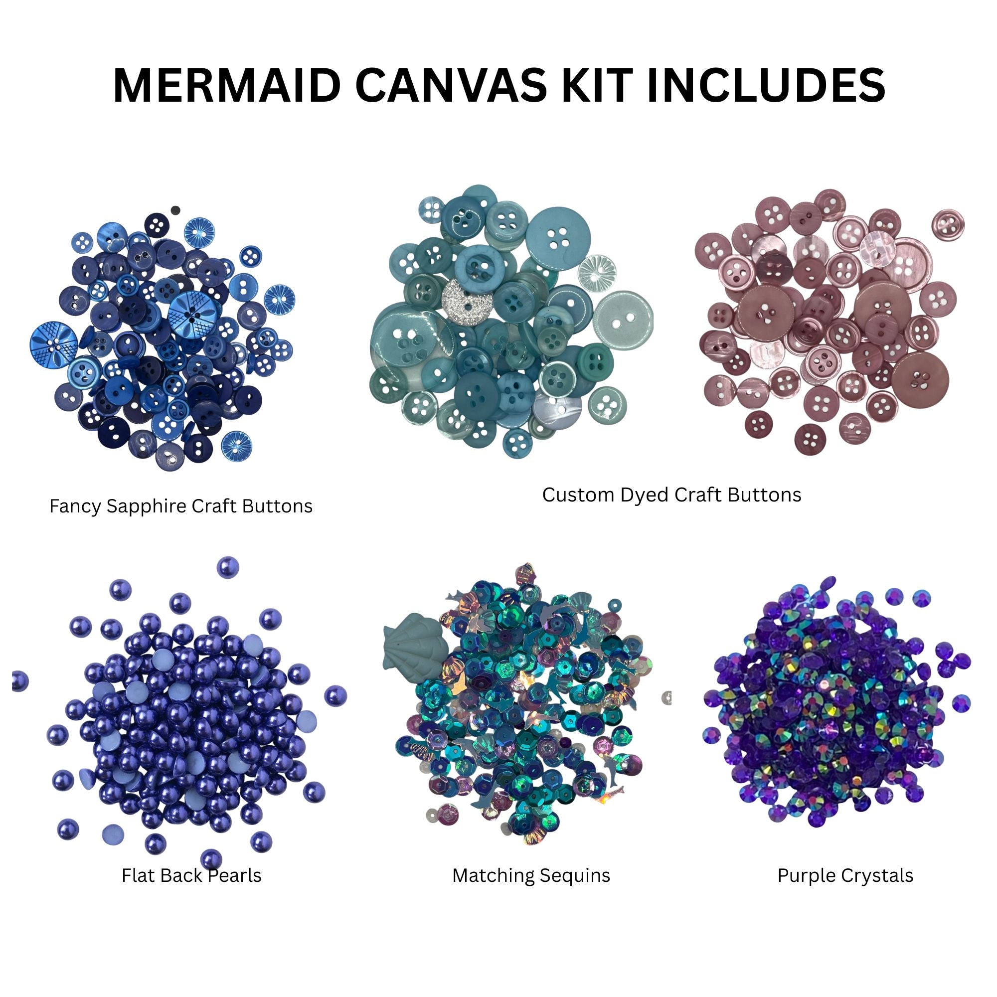 Mermaid DIY Canvas Craft Kit - 0