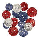 Freedom Glitter Buttons - 4386-1