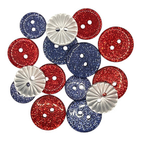 Freedom Glitter Buttons - 4386