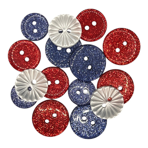 Freedom Glitter Buttons - 4386