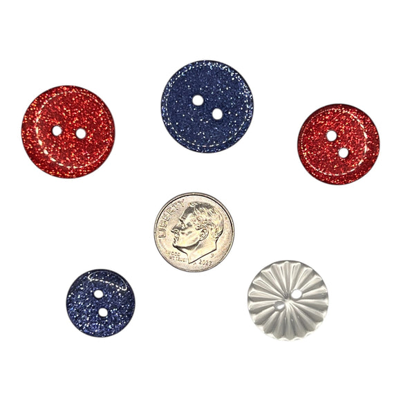 Freedom Glitter Buttons - 4386