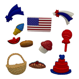 Patriotic Picnic Buttons – 4387