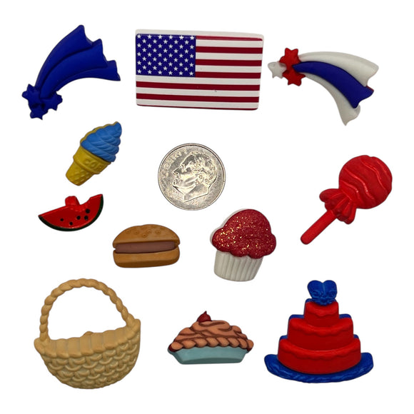 Patriotic Picnic Buttons – 4387