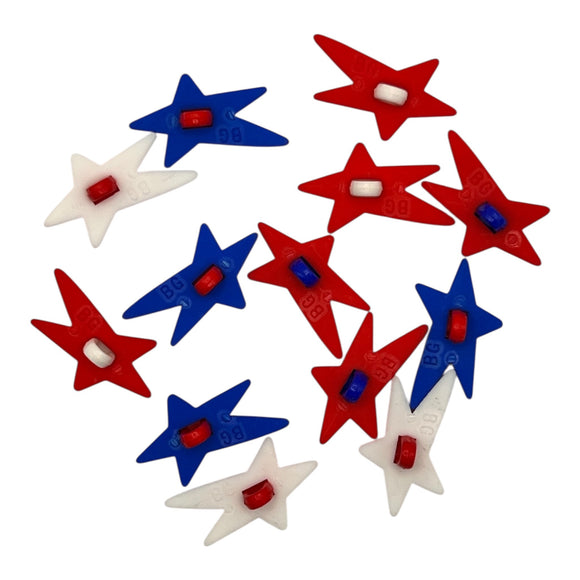 Shooting Star Americana Buttons - 4388
