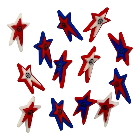 Shooting Star Americana Buttons - 4388
