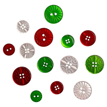 Fancy Christmas Theme Buttons - 4842