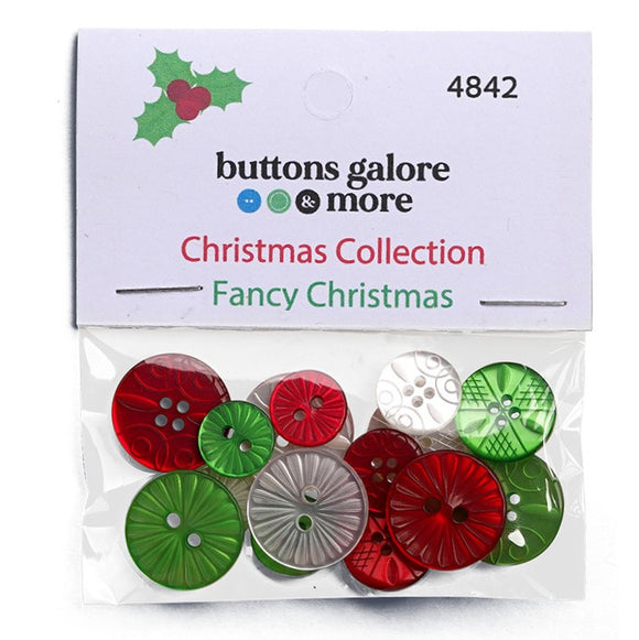 Fancy Christmas Theme Buttons - 4842