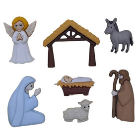 Classic Nativity Theme Buttons - 4853