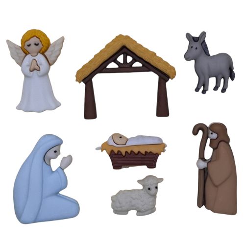 Classic Nativity Buttons - 4853