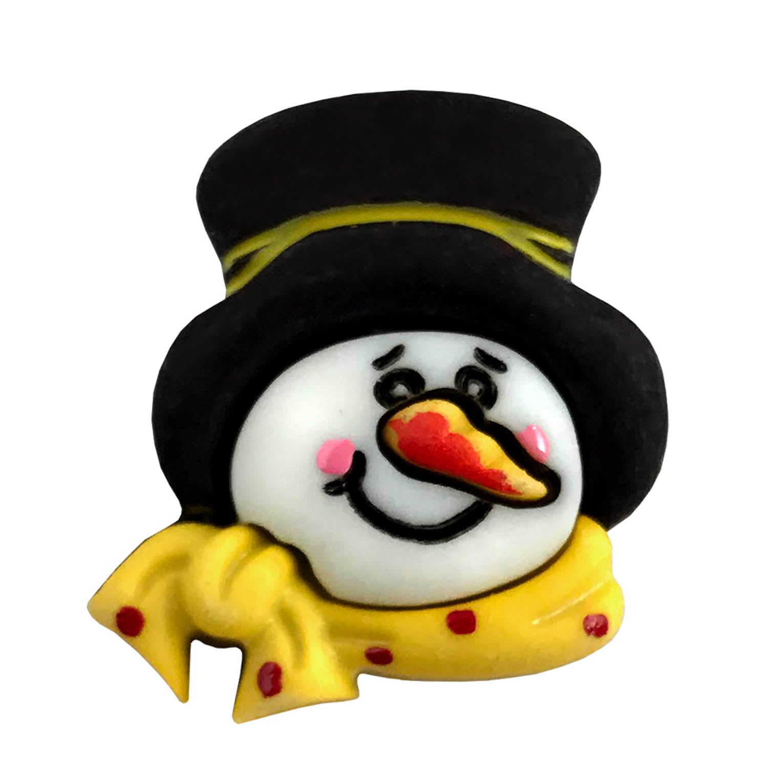 Snowman with Hat Single Bulk Button - B1017 - 0