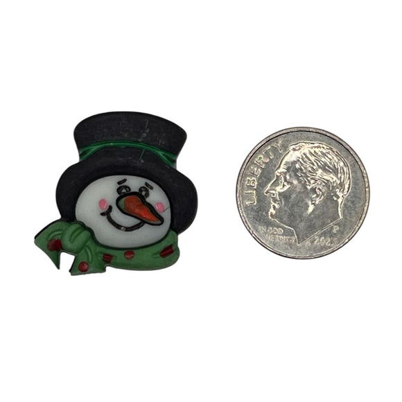 Snowman with Hat Single Bulk Button - B1017
