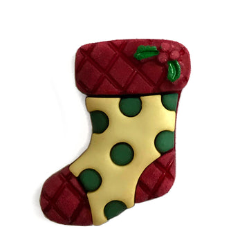 Christmas Stocking Single Bulk Button - B1025