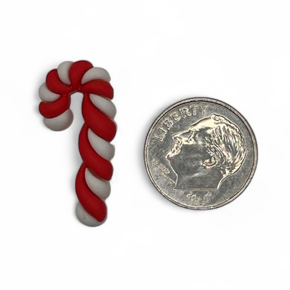 Candy Cane Single Bulk Button - B1028 - 0