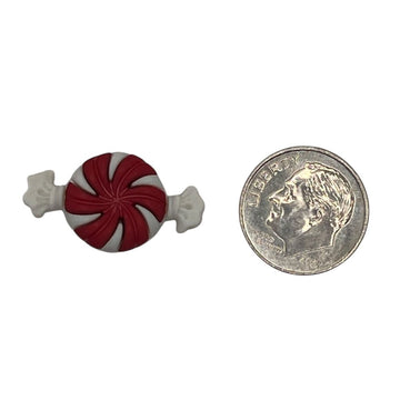 Peppermint Candy Single Bulk Button - B1029 - 0