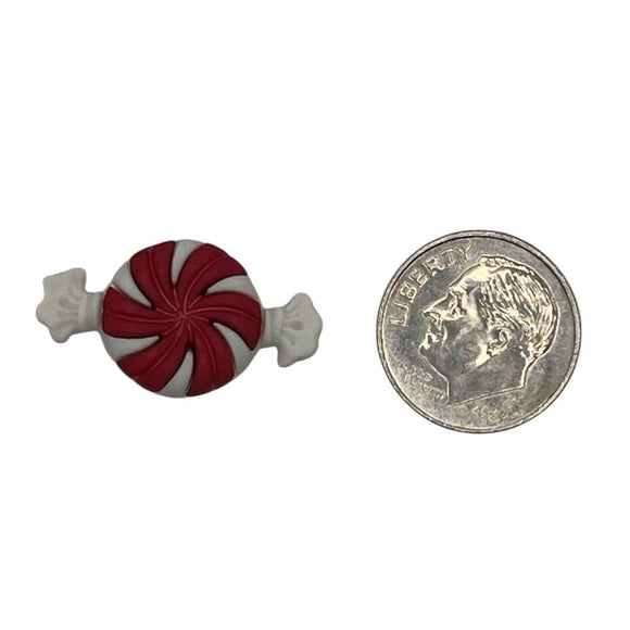 Peppermint Candy Single Bulk Button - B1029