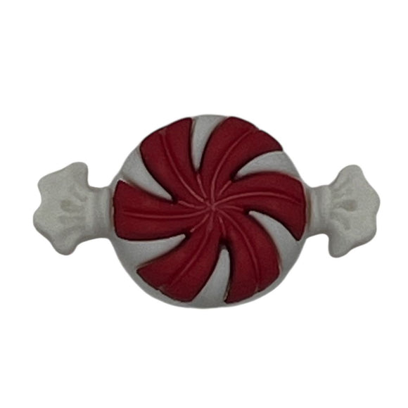 Peppermint Candy Single Bulk Button - B1029