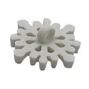 White Snowflake Single Bulk Button - B1044-2