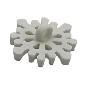 White Snowflake Single Bulk Button - B1044 - 0