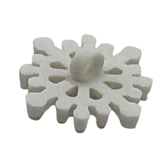 White Snowflake Single Bulk Button - B1044