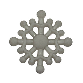 White Snowflake Single Bulk Button - B1044