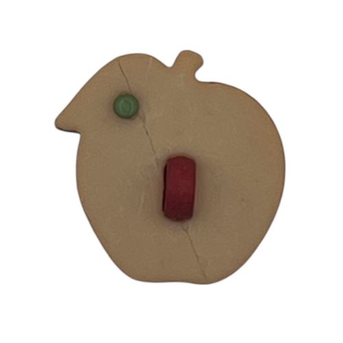 Red Apple Single Bulk Button - B1077