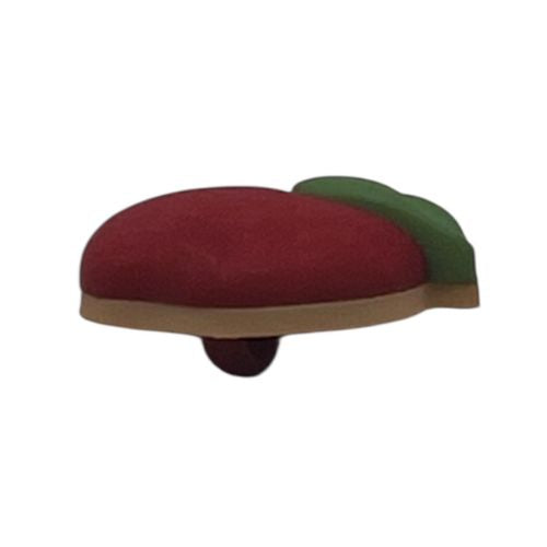 Red Apple Single Bulk Button - B1077