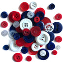America 250 Button Jar – Red, White & Blue - MJ124-1