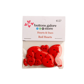 Red Hearts Theme Buttons - 4127 - 0