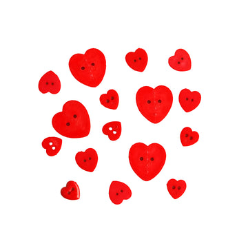 Red Hearts Theme Buttons - 4127
