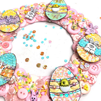 Easter spring wreath close3 1500 1