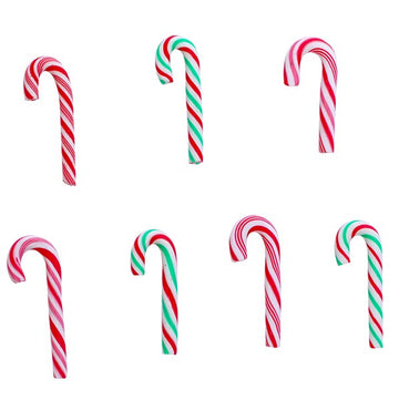 Candy Canes Flatback Embellishments – 7 Piece Resin Craft Set - FBZ130