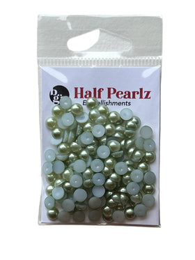 Leaf Green Half Pearls - HPZ11 - 0