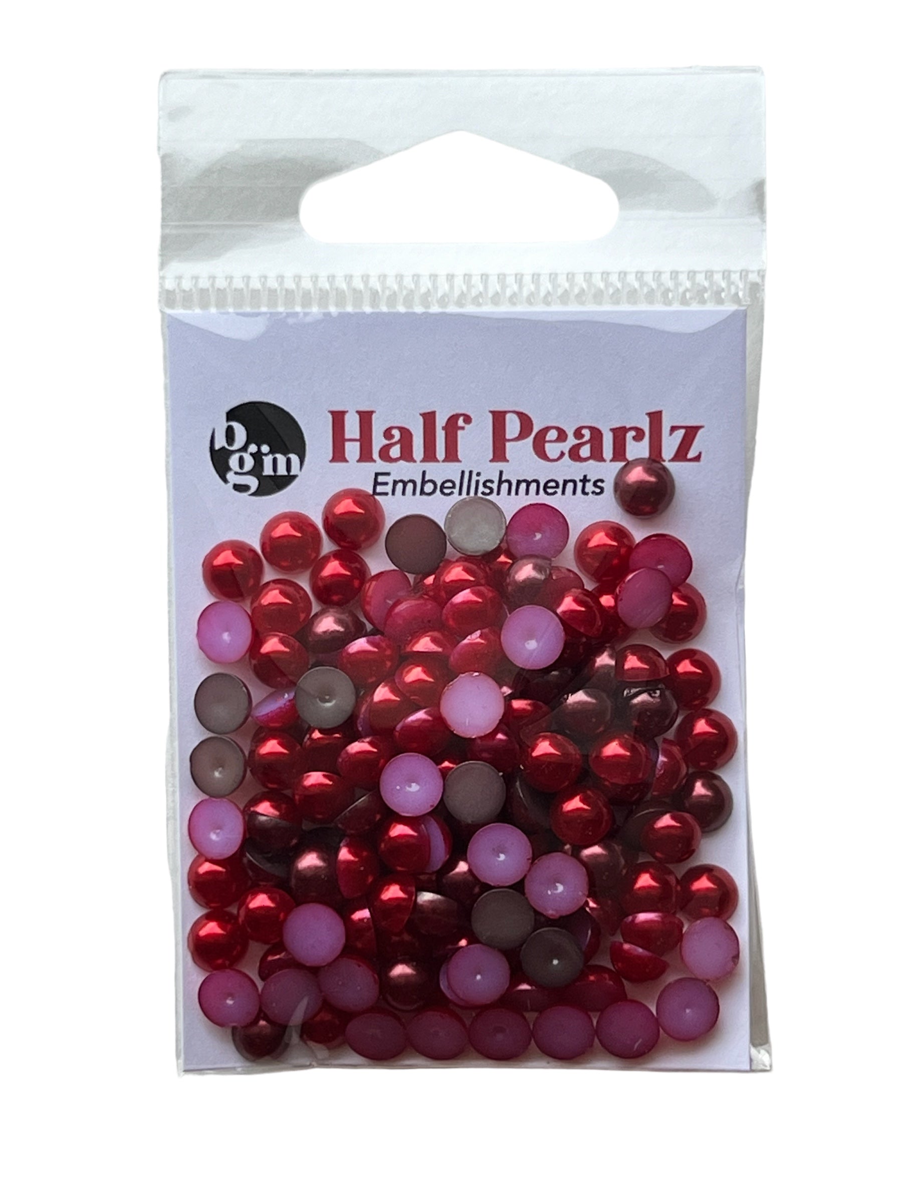 Red Half Pearls - HPZ31 - 0