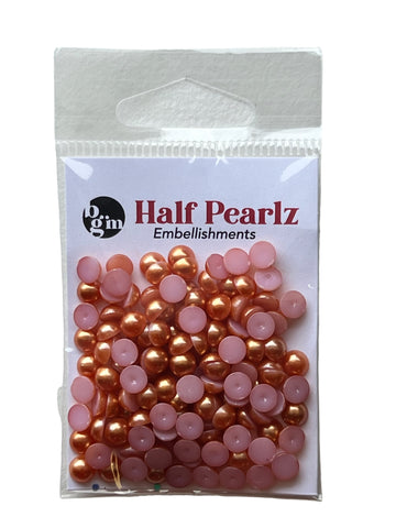 Pumpkin Half Pearls - HPZ74 - 0