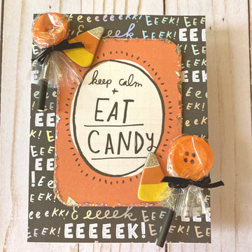 Jack-O’-Lantern with Witch Hat Craft Button - SB188 - 0