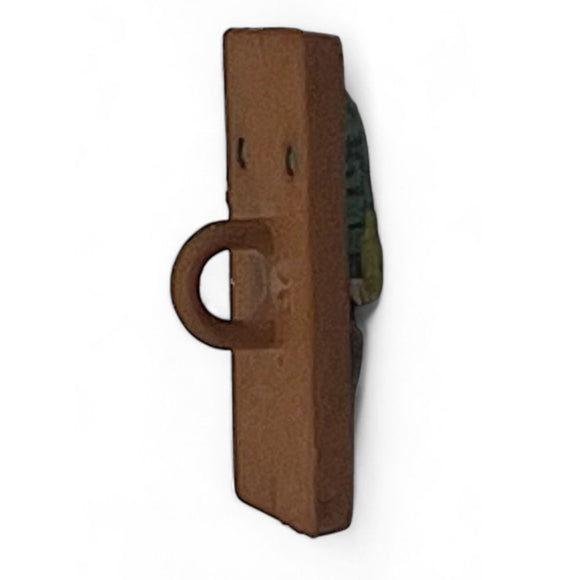 Christmas Door Button – Holiday Craft Embellishment with Wreath & Bow - SB107