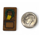 Christmas Door Button – Holiday Craft Embellishment with Wreath & Bow - SB107-2