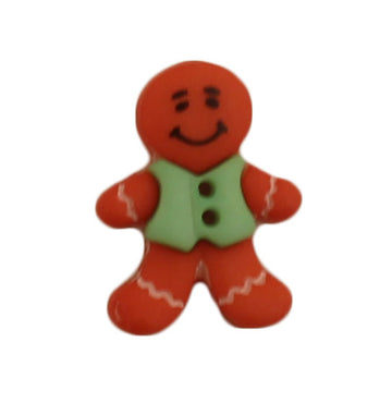 Gingerbread Boy Single Bulk Button - SB118
