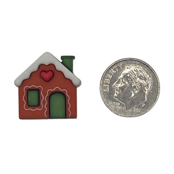 Gingerbread House Single Bulk Button - SB120