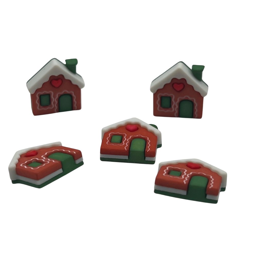Gingerbread Cottage Single Bulk Button - SB120