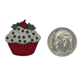 Christmas Cupcake Single Bulk Button - SB123 - 0