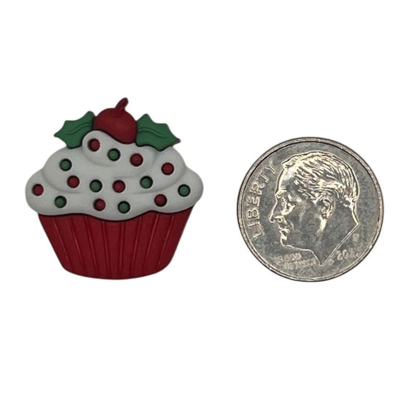 Christmas Cupcake Single Bulk Button - SB123