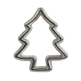 Silver Christmas Tree Cookie Cutter Embellishment - SB144